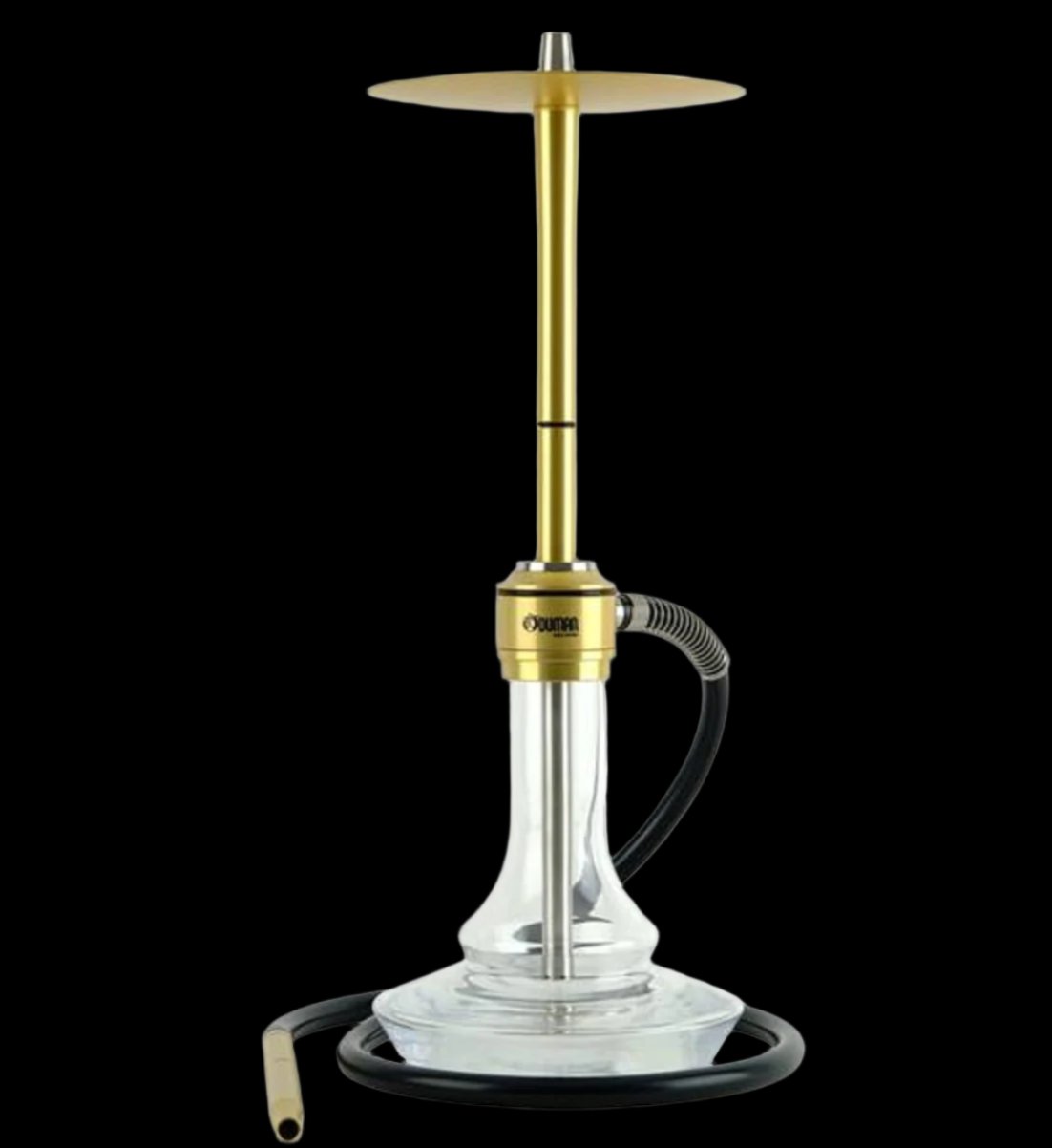 Oduman Nova Hookah – Clear Glass Gold