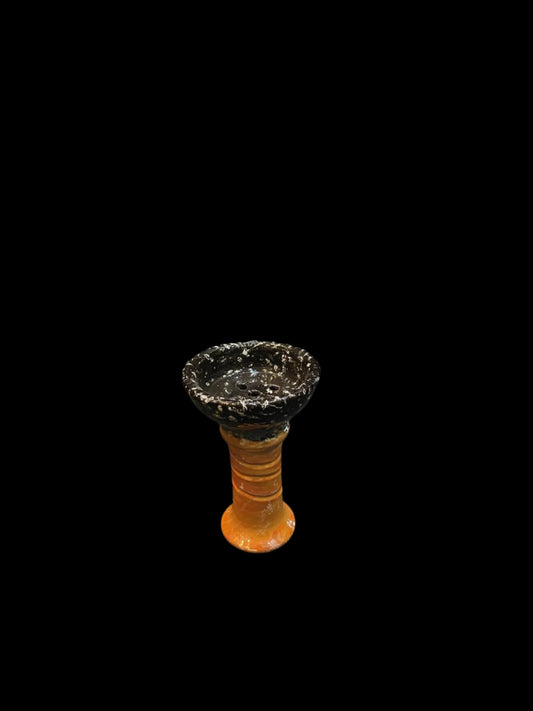 Orange and Black Shisha Head