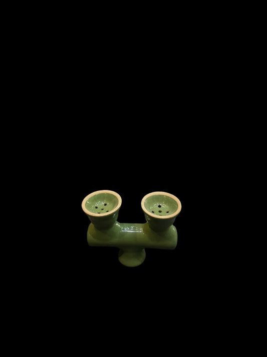 Green Double Shisha Head